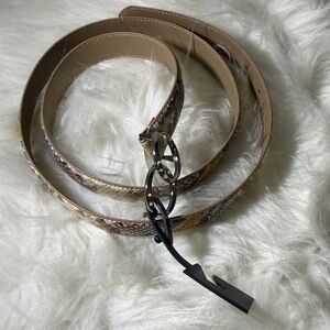 Express Tan and Black Snake Print Belt